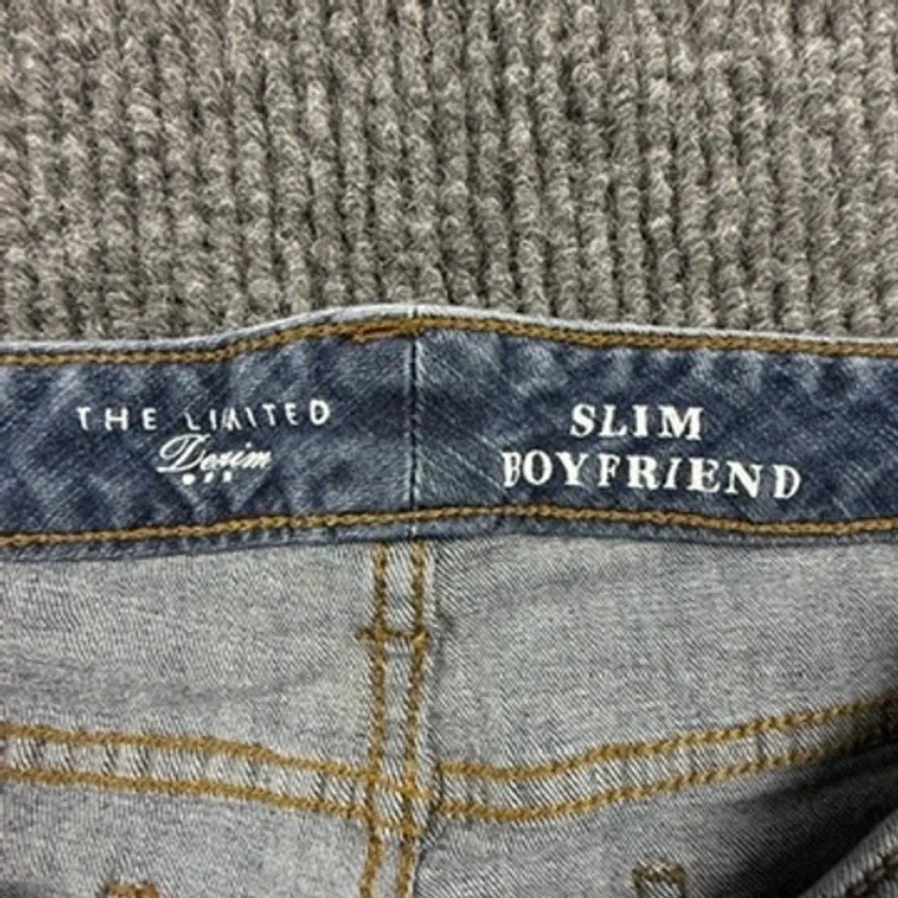 The Limited Slim Boyfriend Jeans Womens Size 10  Medium Wash‎ Distressed Denim